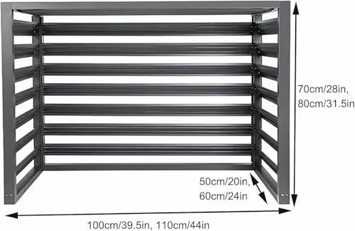 Cubre aire acondicionado de aleación de aluminio elegante para jardín 8