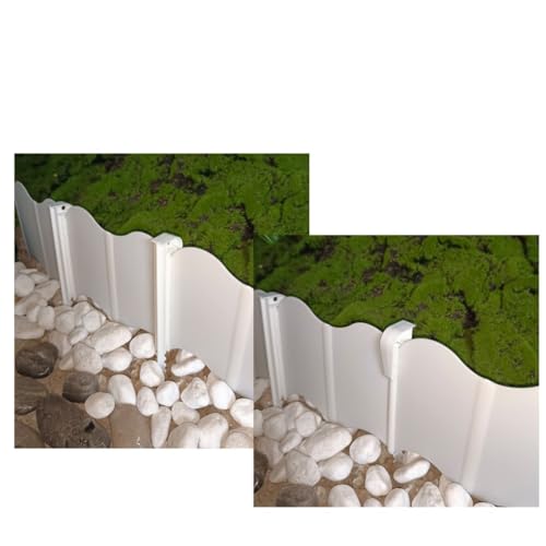 URPIZY Bordatura da giardino, bordatura paesaggistica per giardini, bordi aiuole, bordatura prato, 20 verdi + 10 chiodi