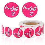 Ptwola 500 Pcs Small Business Sticker Roll Customer Appreciation Stickers Round Self Adhesive Labels Tags for Adults Packing Mailing Envelopes Postcards Decoration Christmas Stocking Stuffers