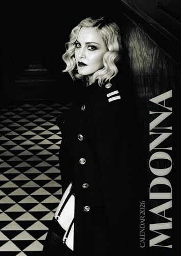 Madonna Wandkalender 2026, A3 29,7 x 42 cm, 12 Monatsfotos, Wirobound, vollfarbig