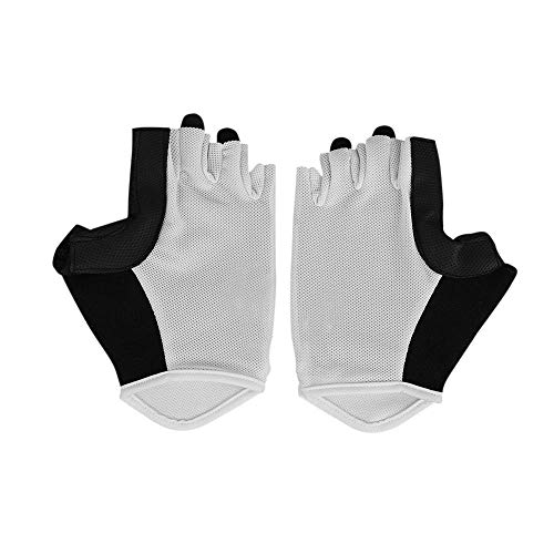 Crayoasis Gym Gloves Wristbands Fingleless Gloves Dumbbell Training Gloves Anti-Skid Gloves Full Palm Protection Cadet Gauntlets for Training,Ridding,Workout and Fitness