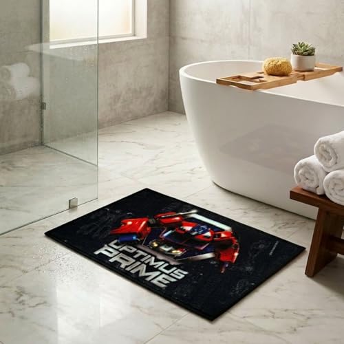 Image of Athom Living Premium Anti Slip Printed Kids Bathmat, Durable Nylon Fabric, Soft Texture, Easy to Clean, Stylish Home Decor Mat for Doorway & Kids Room, 37x57 cm, Multicolor (Transformer)