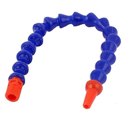 DealMux Plastic 1/4 BSP Lathe CNC Machine Flexible Water Oil Coolant Pipe Hose (Blue and Orange)