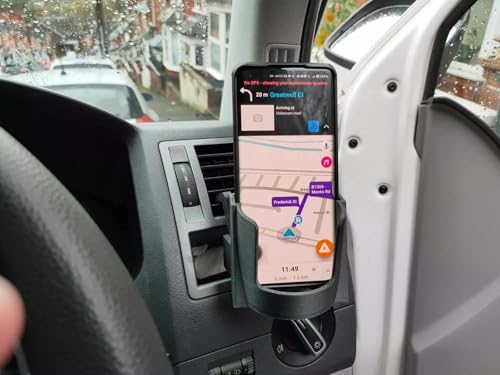 Phone Cup Holder for Volkswagen T5 & T5.1 Vans - Driver Side - Image 3