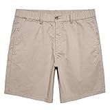 maamgic Men's Classic-fit 7' Cotton Casual Shorts Elastic Waistband with Multi-Pocket Daily Wear Walking Summer Outfit