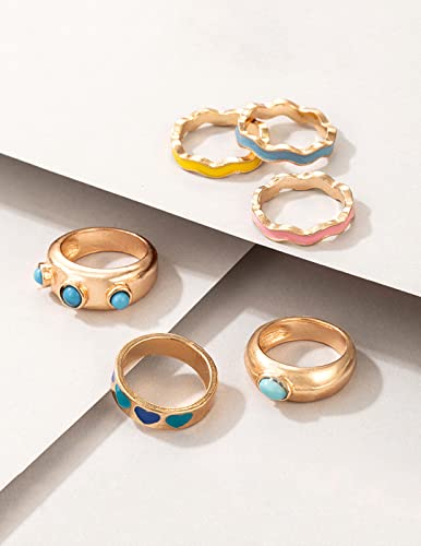Stack Tone Enamel Ring for Women