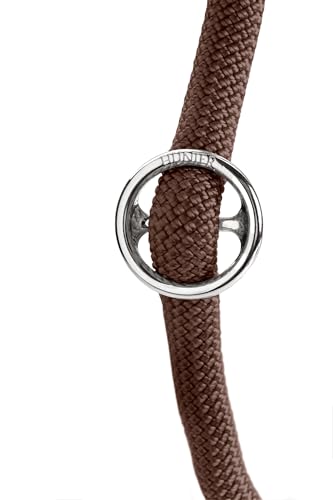 HUNTER Retriever-Hundeleine FREESTYLE, Farbe: braun, integrierte Halsung, stufenlos verstellbar, witterungsbeständig, pflegeleicht, griffig, robustes Tau mit Ledertipps, Größe: 10/170