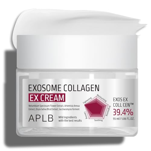 APLB Exosome Collagen EX Cream | EXOS EX COLL CEN™ 39.4% 1.86 FL.OZ/Korean Skincare, Efficient absorption, Tightens skin, Long lasting hydration, Revitalize for gentle and improve skin texture