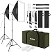 Produktbild TYCKA Fotostudio Kit Softbox Dauerlicht Fotolampe Studioset mit Höhestellbare Lampenstativ Tageslicht Studioleuchten Kit 50 x70 cm 135W 2-Set für Fotostudio, Produktfotografie und Videoaufnahme