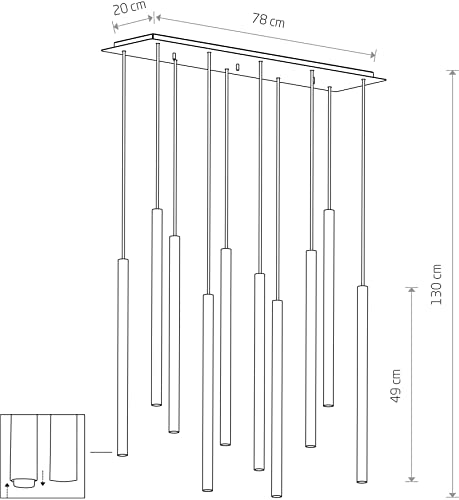 LASER 8922 Nowodvorski - Lampada a sospensione, 10...
