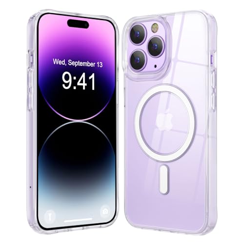 CHEZEAL Magnetic for iPhone 14 Pro Max Case [Compatible with Magsafe & Military-Grade Protection] Slim Protective Phone Case 6.7 inch, Clear