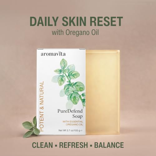 Antibacterial Oregano Oil Soap - Natural Antiseptic, Antiviral and Antifungal Soap – Plant Therapy Hand Soap or Body Wash – Topical Therapeutic Skin Cleanser for Athlete’s Foot, Nail Fungus & Acne, 2 Pack by AROMAVITA - Image 2