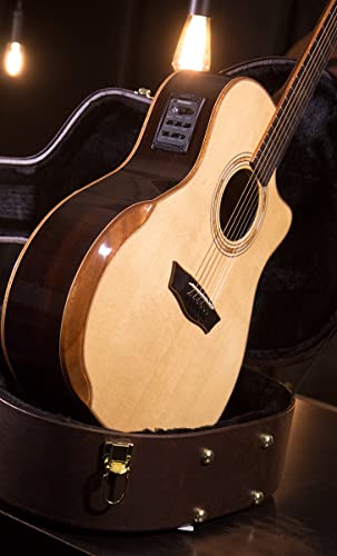 Washburn Comfort Deluxe 25 Series 6 String Acoustic-Electric Guitar, Right, Natural (Wcg25Sce-O) #TOP7