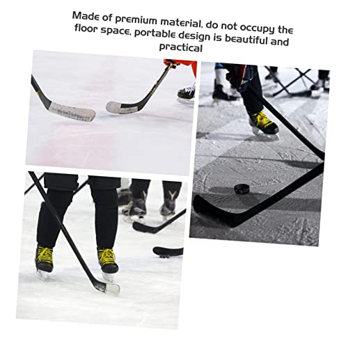 BESPORTBLE 1 Conjunto De Suporte De Parede De Bastão De Hóquei Prateleira De Montagem Parede Cabides