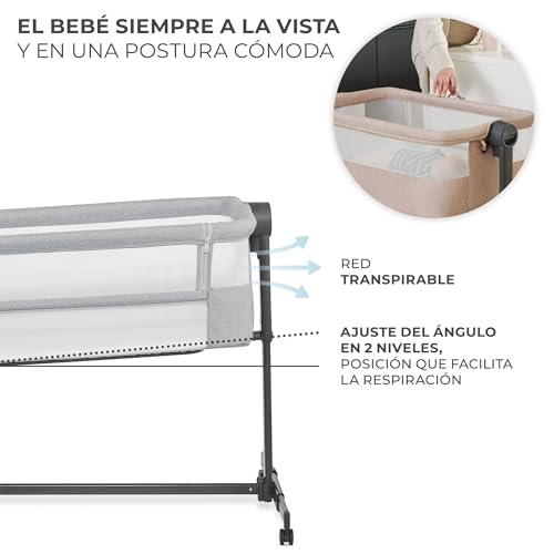Variante de Kinderkraft cuna colecho Neste UP 2 Gris Cloro