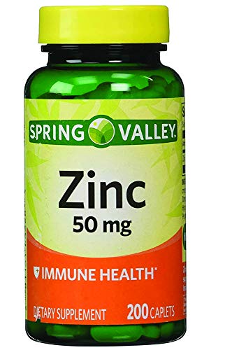 Spring Valley - Zinc 50 Mg, 200 Ct 2 Pack Zinc Supplement Spring Valley Supplement Is Suitable For Daily Intake. #TOP1