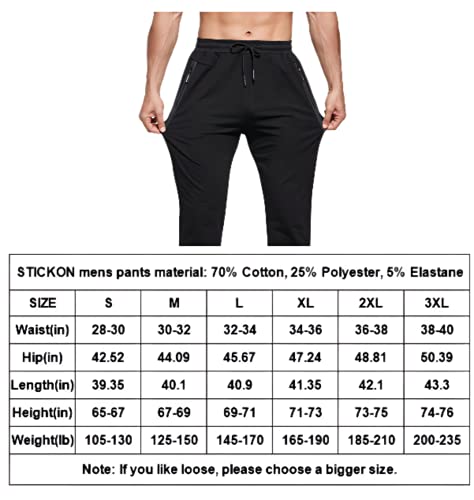Stickon Joggers For Men’s Sports Joggers Slim Fit Sweatpants Tracksuit Pants Jogger Pants Grey Lightweight Sweatpants Hiking Pants For Men With Elastic Waist And Pockets #TOP2