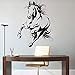 Produktbild Vandelkt Kunst Wandaufkleber Schöne Pferd Dekoration Tribal Tiere Poster Vinyl Kunst Removeable Wandbild Moderne Aufkleber Mustang Aufkleber 42X54 Cm