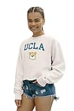UCLA Bruins Womens Crop Crewneck Sweatshirt Vintage Arch Over White, Small