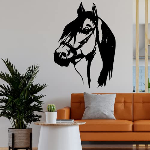 Ugjsh Horse Head Wall Art, Metal Wall Decor, Metal Wall Hangings, Home Decoration, Metal Horse Head, Farmhouse Decoration, Horse Lover Gift, Metal Art Wall Decor (13" W X 18" H / 33X46Cm) #TOP30