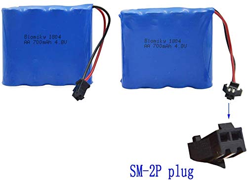 Blomiky 2Pcs 4.8V 700Mah Battery C182 C185 C181 1/18 1:18 Rc Truck Rock Crawler Vehicle Or Rc Car C181 Battery 2 Pack #TOP1