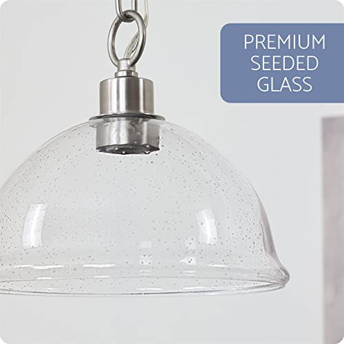 Kira Home Granville 10" Glass Shade, Seeded Replacement Glass, 1-5/8" Fitter Size, 5.25" X 10", 1-Pack #TOP2