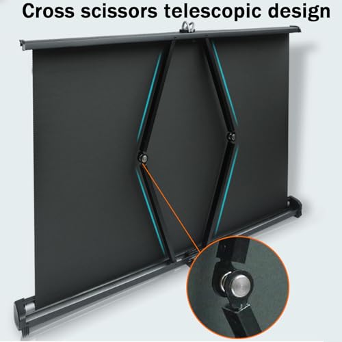 Pantalla de proyección portátil de sobremesa 16:9 4K HD con funda, para cine en casa interior y exterior miniatura 4