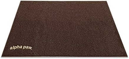 Smiling Paws Pets - Extra Large Cat Litter Mat - Pet Rug - Catches Litter That Spills Outside Litter Box - Easy to Clean - Non-Slip - Litter Box Mat - Kitty Litter Catcher - Brown L Size (35" x 23.5”)