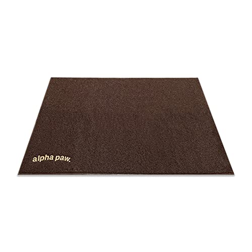 Smiling Paws Pets - Extra Large Cat Litter Mat - Pet Rug - Catches Litter That Spills Outside Litter Box - Easy To Clean - Non-Slip - Litter Box Mat - Kitty Litter Catcher - Brown L Size (35" X 23.5”) #TOP23