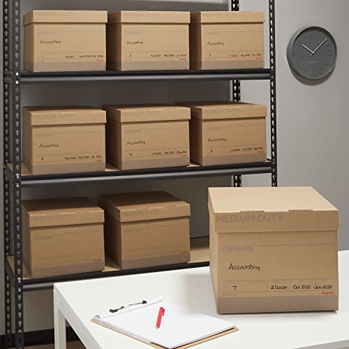 Staples 690747 Medium Duty 100% Recycled Storage Boxes Letter/Legal Size 12/Pack #TOP7