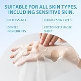 Pack of 10 Hyaluronic Acid Face Masks Skincare with Vitamin B5, Daily Care Face Sheet Mask Hydrating Moisturizing Facial Mask Beauty Face Mask for All Skin - Image 5