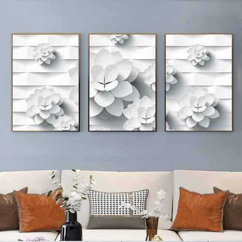 Affiches et impressions de plantes modernes triptyque mural 30x40cm