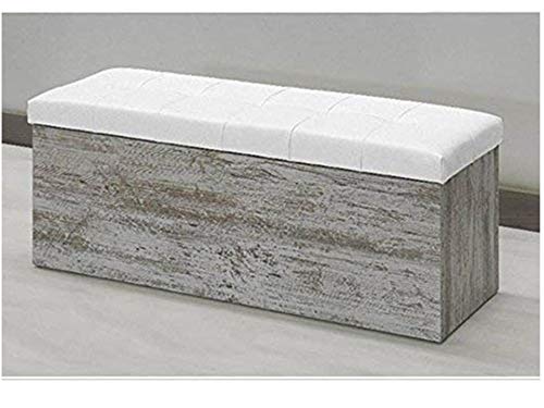 Crespo Decoración Banco, baúl pie de Cama Madera y Polipiel 93 x 33 Mod. D14614