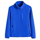 NUSGEAR Chaqueta de Forrada de Sherpa de Gran tamaño para Mujer Abrigo Grueso de Lana de Moda sin Capucha jacket Polar Mujer Chaqueta Cárdigan de Felpa Manga Larga Cuello Alto Color Sólido Top