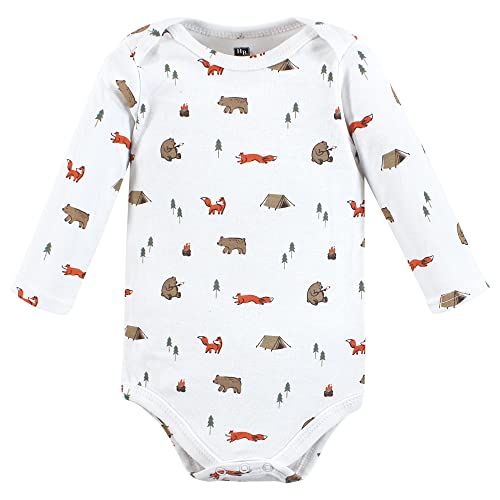Image of Hudson Baby baby-boys Cotton Long-sleeve Bodysuits 5-pack