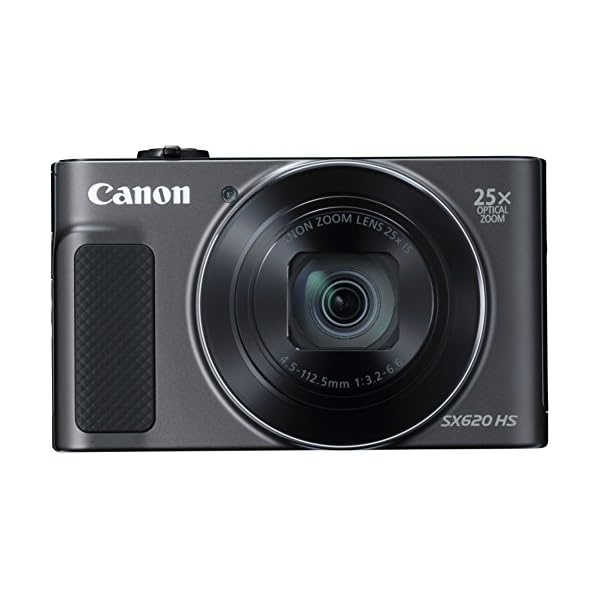 Canon PowerShot SX620 HS Digitalkamera (20,2 MP, 25-fach optischer Zoom, 50-fach ZoomPlus, 7,5cm (3 Zoll) Display, CMOS-Sensor; DIGIC4+, optischer Bildstabilisator, WLAN, NFC, HDMI) Kamera schwarz