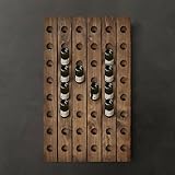 Wine Racks America - 48 Bottles Wine Storage Rack, Rustic Wooden Wine Rack Free Standing, Durable and Expandable Wine Storage System, Pine Black Stain Wooden Tall Wine Rack, 50.7x30.3in
