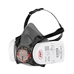 JSP FORCE 8 Half Mask Respirator with PressToCheck™ P3 Filters - Reusable - For Silica Dust, Wood Dust, Painting, Sanding, Glyphosate, Mould - Construction, DIY & Industrial - EN140 & EN143