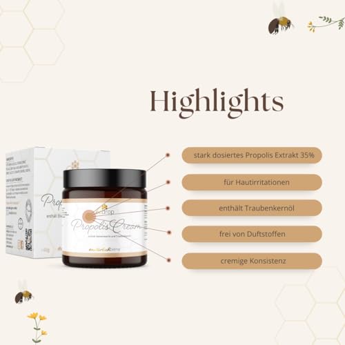 Propolis Creme gegen Akne und Hautirritationen von bedrop