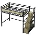 soges Twin Size Metal Loft Bed with Storage Stairs & Drawers,Space-Saving Heavy-Duty Bed Frame for Teens and Junior, No Box Spring Needed, Easy Assembly, Black