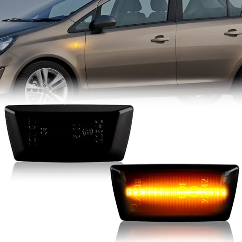 OZ-LAMPE Clignotants latéraux LED Pour Vauxhall Adam Astra H Corsa D Corsa E Insigina A Meriua B Zafira, Feux de Répétition Latéraux