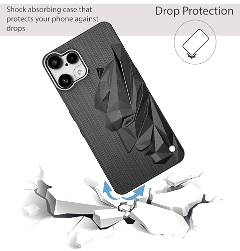 Image of NIUKIN Mobile Back Case for Nothing Phone 3A Lite 5G | 3D Engraved Design | Shockproof Cover | Black