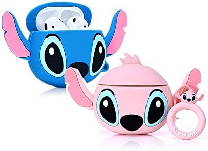 Airpods Pro Silicone Case Funny Cover Compatible for Apple Airpods Pro[3D Cartoon Pattern][Designed for Kids Girl and Boys][Big Ear Stitch] (Dark Blue)