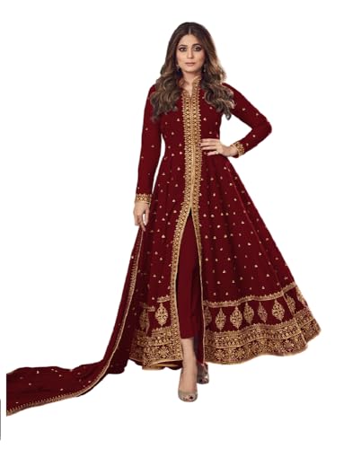 Image of Henith Collection Indian /Pakistani Ethnic Wear Embroidered Anarkali Suit Anarkali Gown for Women