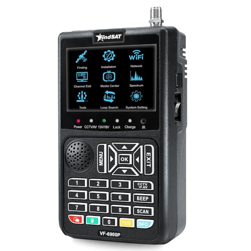 VF-6900 PRO HD Digital Satellite Finder Support DVB-S/S2 and MPEG2/MPEG4/ H.264 HEVC H.265 for FindSAT Compass
