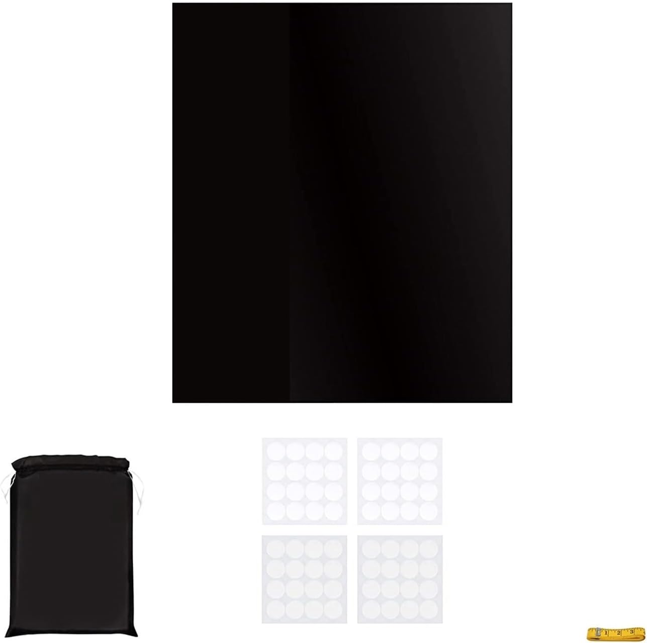 Blackout DIY Curtains Portable Window Shade Extra Large with Magic Tape Dots Full Blocking Curtains Drapes Blocking Panel for Window(145x300cm)