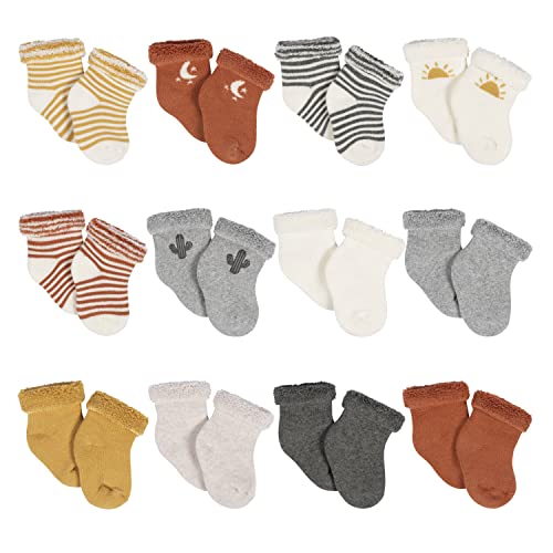 Gerber Unisex Baby 12-Pair Sock Bundle Southwest 3-6 Months