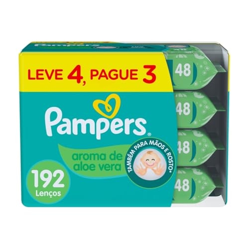 Lenços Umedecidos Pampers Aroma de Aloe Vera 192 Unidades Lenços Umedecidos Pampers Aroma de Aloe Vera 192 Unidades