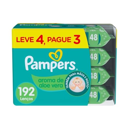 Pampers Lenços Umedecidos Aroma De Aloe Vera 192 Unidades
