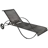 mbm gartenmöbel sale Gestellfarbe: marone antik MBM 156147 Liege Romeo, 199 x 81 x 103 cm, Eisengestell Plattenfarbe marone antik